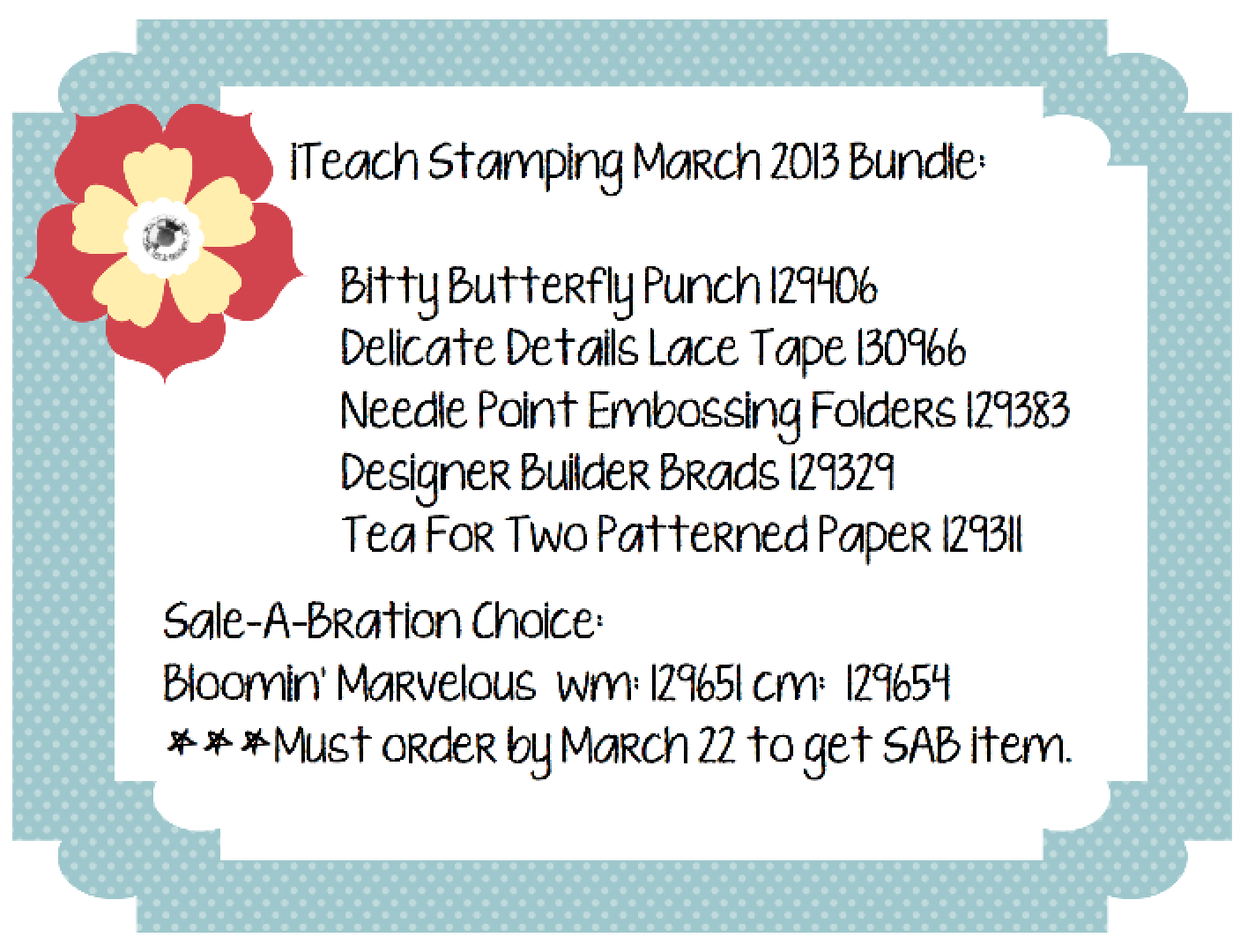 iTeach Stamping March 2013 Bundle