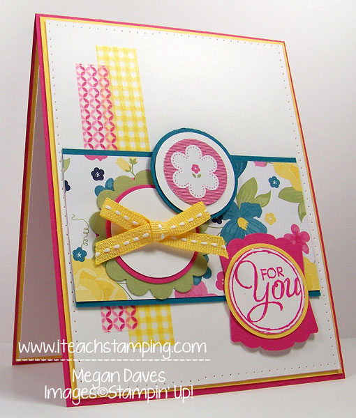 stampin' up's gingham garden with chalk talk