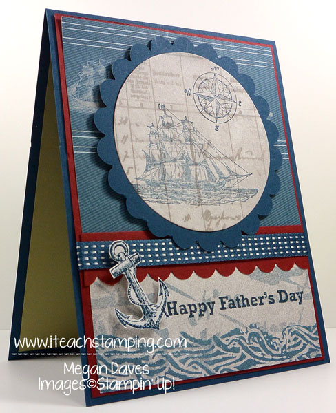 open seas fathers day card idea, stampin up