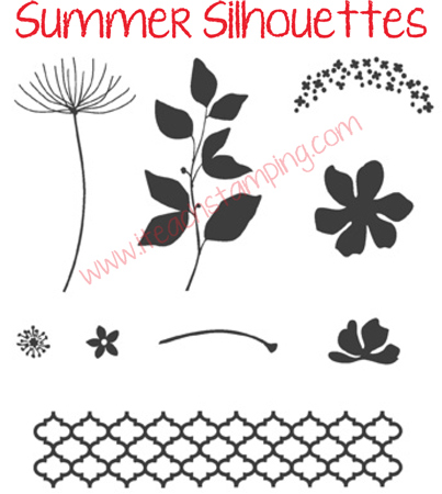stampin up, summer silhouettes, simple handmade card idea