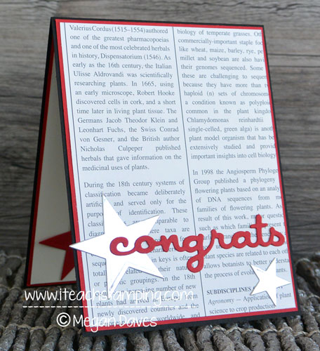 Another DIY Congratulations Card Using Thinlits (Masculine Card Idea)