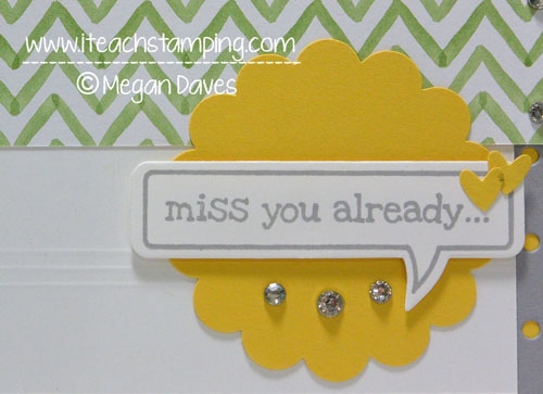 DIY Card Making: Making a Miss You Card with Just Sayin' From Stampin Up