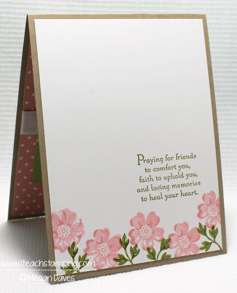 Stippled Blossoms, stampin up, Making a Sympathy Card - Paper Crafts Idea