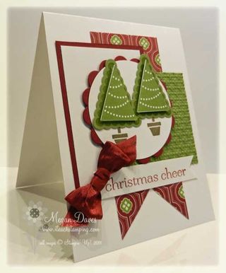 Using Stampin' Up!'s Pennant Parade to make a Christmas Card.