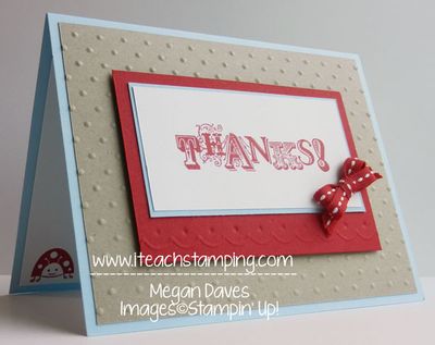 embossing and debossing with the borders scoring plate from stampin up 
