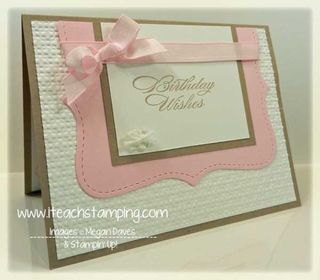 easy and elegant birthday card, stampin up, video tutorial